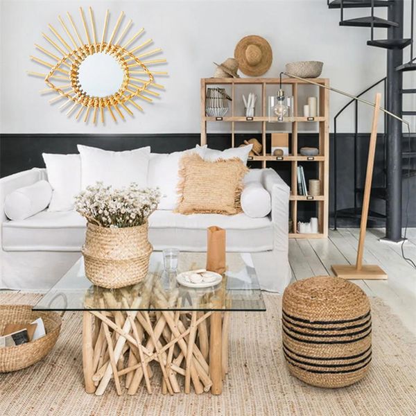 nordic wall hanging makeup mirror holder rattan innovative art decoration mirrors frame for bathroom dressing decorative mirror
nordic wall hanging makeup mirror holder rattan innovative art decoration mirrors frame for bathroom dressing decorative mirror