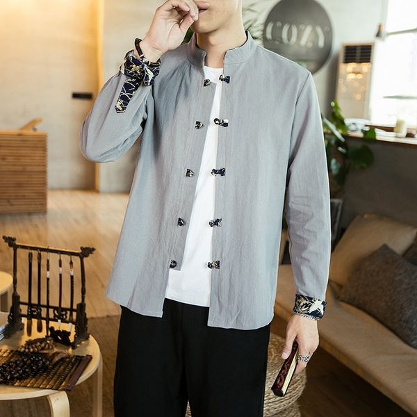 chinese style men shirt long sleeve casual mandarin collar streetwear men shirt cotton long sleeve 2019 new sa-8, Black;brown
chinese style men shirt long sleeve casual mandarin collar streetwear men shirt cotton long sleeve 2019 new sa-8, Black;brown