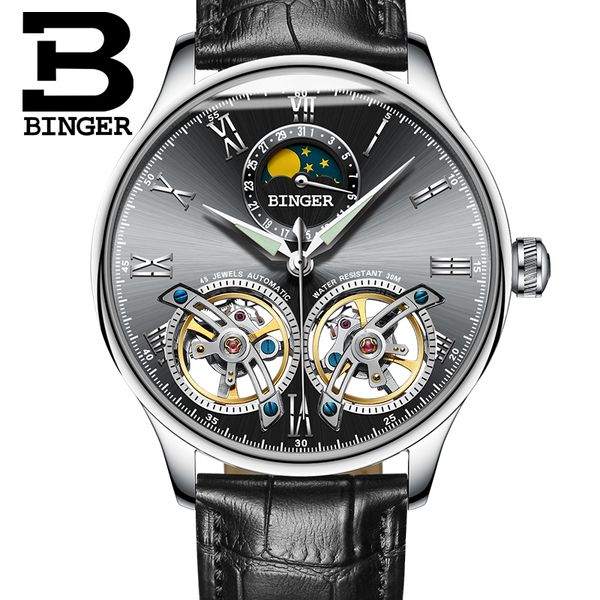 switzerland men watches binger skeleton automatic watch men self-wind luxury mechanical wristwatch relogio masculino 2019, Slivery;brown
switzerland men watches binger skeleton automatic watch men self-wind luxury mechanical wristwatch relogio masculino 2019, Slivery;brown
