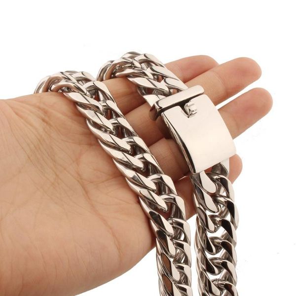 new design 16mm wide stainless steel silver color polished double cuban curb chain biker jewelry mens necklace or bracelet 7-40
new design 16mm wide stainless steel silver color polished double cuban curb chain biker jewelry mens necklace or bracelet 7-40