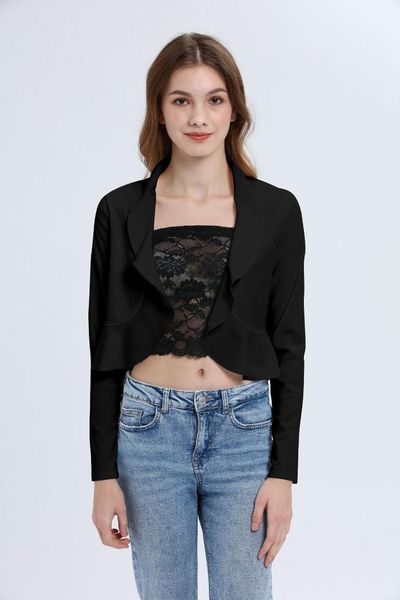 summer jacket crop short cardigan female lonf sleeve plus size thin coat irregular hem womens chiffon cardigan, Black;brown
summer jacket crop short cardigan female lonf sleeve plus size thin coat irregular hem womens chiffon cardigan, Black;brown