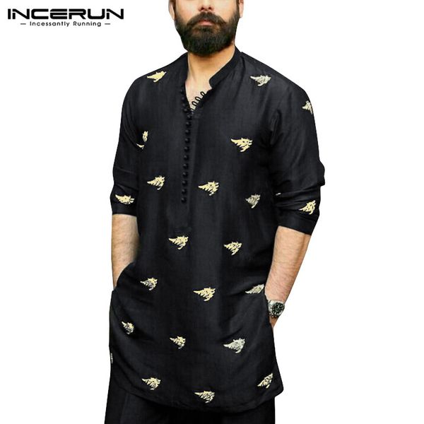 vintage men printed shirts long sleeve button street stand collar 2019 long shirts men casual oversize 5xl incerun, White;black
vintage men printed shirts long sleeve button street stand collar 2019 long shirts men casual oversize 5xl incerun, White;black