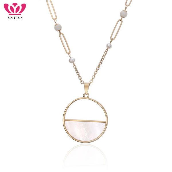 charms gold color shell round necklaces pendants fashion trendy style pearl long chains jewelry for fashion women sweater chains, Silver
charms gold color shell round necklaces pendants fashion trendy style pearl long chains jewelry for fashion women sweater chains, Silver