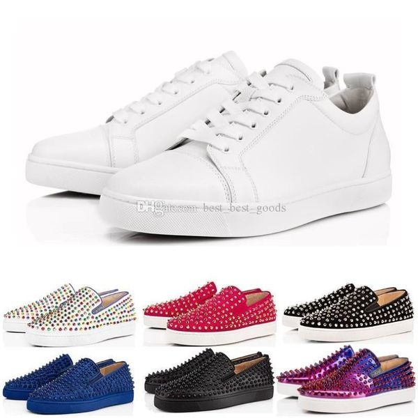 luxury designer fashion brand red bottom studded spikes flats shoes for men women black glitter party lovers casual sneakers size 35-47
luxury designer fashion brand red bottom studded spikes flats shoes for men women black glitter party lovers casual sneakers size 35-47