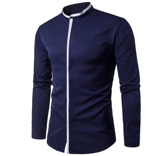 2020 spring autumn stand collar camisa masculina casual business dress strip male shirt slim fit mens wedding shirts, White;black
2020 spring autumn stand collar camisa masculina casual business dress strip male shirt slim fit mens wedding shirts, White;black