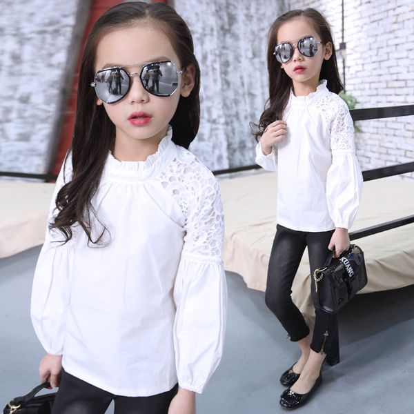 2019 new autumn full sleeve white girls shirts for school o-neck girl blouses solid teenager kids children clothing clothes, White;black
2019 new autumn full sleeve white girls shirts for school o-neck girl blouses solid teenager kids children clothing clothes, White;black