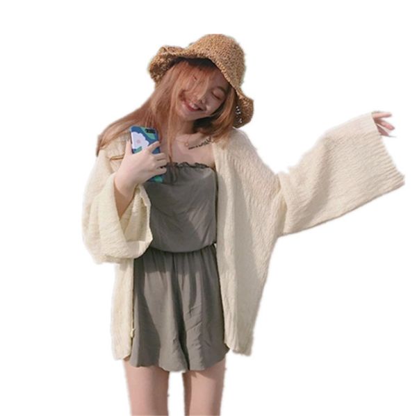 women's jackets korean-style first love thin knit cardigan versatile slimming coat short long sleeve loose-fit knitted outdoor, Black;brown
women's jackets korean-style first love thin knit cardigan versatile slimming coat short long sleeve loose-fit knitted outdoor, Black;brown