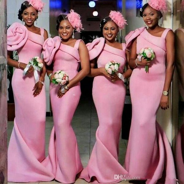 elegant african pink mermaid long bridesmaid dresses one shoulder handmade flowers sweep train bridesmaid gowns vestido madrinha, White;pink
elegant african pink mermaid long bridesmaid dresses one shoulder handmade flowers sweep train bridesmaid gowns vestido madrinha, White;pink