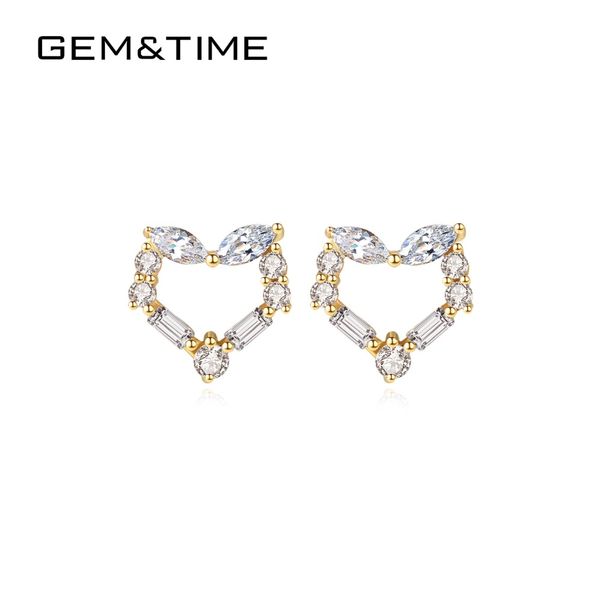 gem&time love heart real solid 14k gold stud earrings for women wedding engagement fine jewelry yellow gold au585 brincos e14116, Golden;silver
gem&time love heart real solid 14k gold stud earrings for women wedding engagement fine jewelry yellow gold au585 brincos e14116, Golden;silver