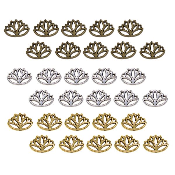 30x antique style lotus flower hollow out loose spacer beads charms mixed
30x antique style lotus flower hollow out loose spacer beads charms mixed