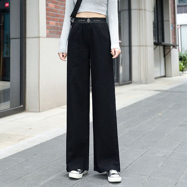 2019 wide leg pants loose woman was thin waist pleated drape a sense of falling straight casual pants mopping the floor, Blue 
2019 wide leg pants loose woman was thin waist pleated drape a sense of falling straight casual pants mopping the floor, Blue
