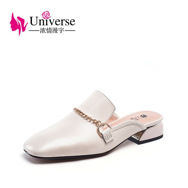 women genuine leather mules round toe low heels 3cm universe sandals slip-on summer slippers women slippers flat heel j019, Black
women genuine leather mules round toe low heels 3cm universe sandals slip-on summer slippers women slippers flat heel j019, Black