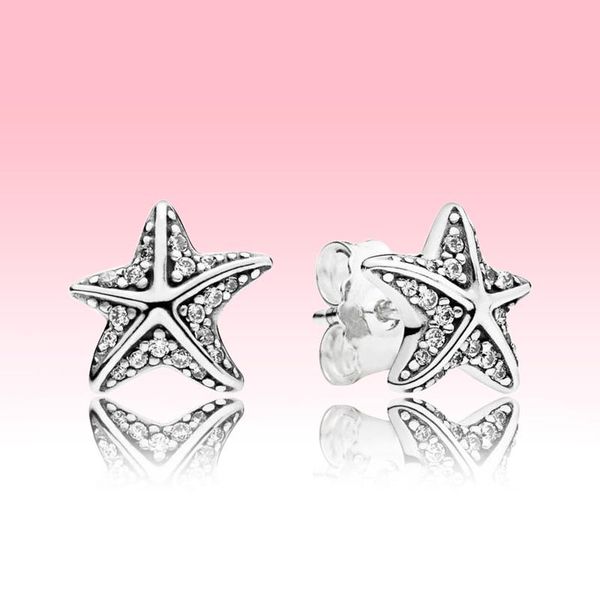 real 925 sterling silver starfish stud earring women summer jewelry original logo box for pandora earrings, Golden;silver
real 925 sterling silver starfish stud earring women summer jewelry original logo box for pandora earrings, Golden;silver