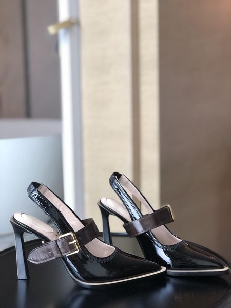 f family 2020 new fashion women high heels pointed thin heel shallow mouth simple 100 women's sandals, Black
f family 2020 new fashion women high heels pointed thin heel shallow mouth simple 100 women's sandals, Black