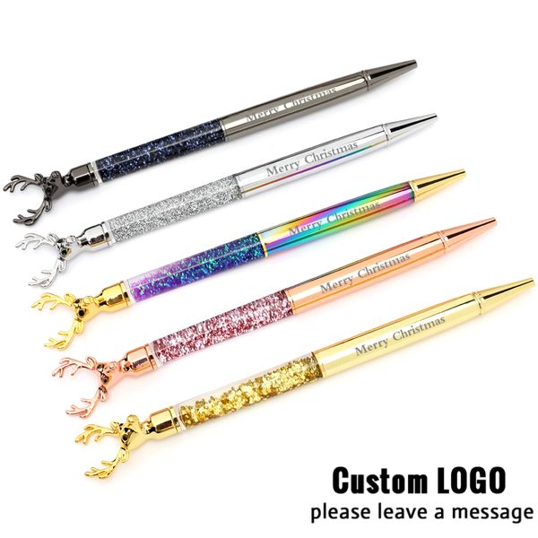 10pcs metal reindeer ballpoint pen custom logo signature pen christmas gift for kid personnalis gel pens student stationery, Blue;orange
10pcs metal reindeer ballpoint pen custom logo signature pen christmas gift for kid personnalis gel pens student stationery, Blue;orange