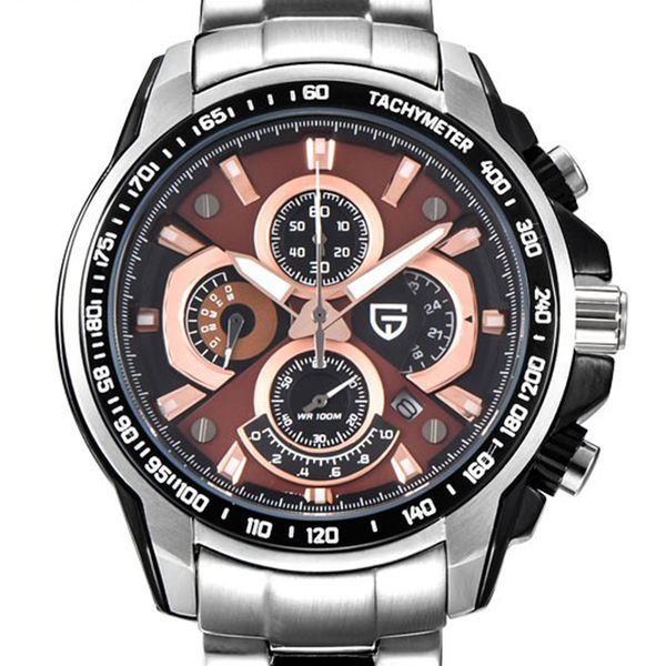 45 mm pagani design brown dial date satch chronograph quartz men watch stainless steel multifunction fashion sports watches, Slivery;brown
45 mm pagani design brown dial date satch chronograph quartz men watch stainless steel multifunction fashion sports watches, Slivery;brown