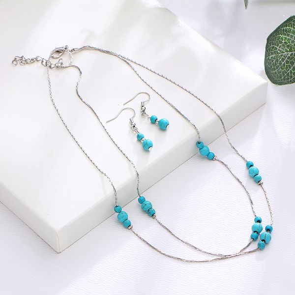 fashion beads bohemia necklace earrings set women wedding party gift jewelry, Silver
fashion beads bohemia necklace earrings set women wedding party gift jewelry, Silver