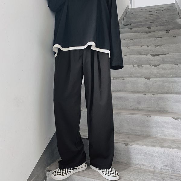 men's pants straight casual fashion solid color business dress men streetwear wild loose suit mens trousers m-2xl, Black
men's pants straight casual fashion solid color business dress men streetwear wild loose suit mens trousers m-2xl, Black
