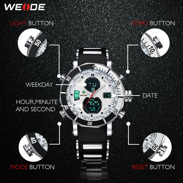 weide sport men satch autodate military army quartz repeater digital quartz alarm multiple time zone watch relogio masculino, Slivery;brown
weide sport men satch autodate military army quartz repeater digital quartz alarm multiple time zone watch relogio masculino, Slivery;brown