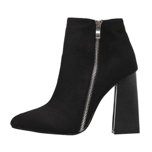 trendy zipper boots winter warmm shoes women fashion pointed shoe side zipper high heel ankle boots suede ladies boot ##4, Black
trendy zipper boots winter warmm shoes women fashion pointed shoe side zipper high heel ankle boots suede ladies boot ##4, Black
