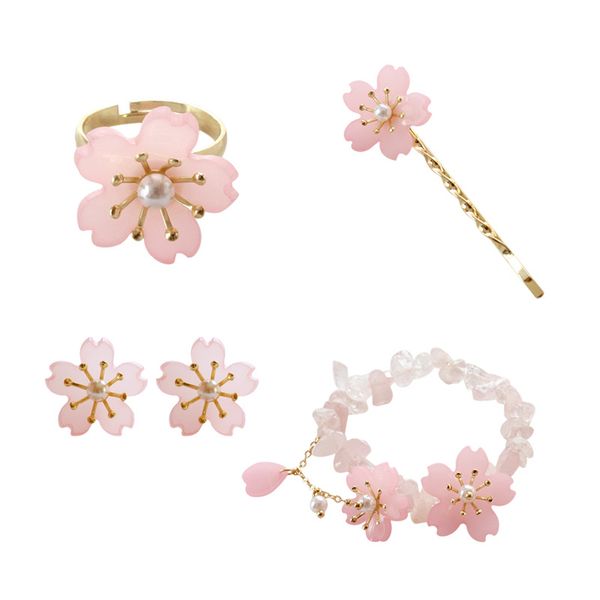 resin pink girl pink crystal stone flower bracelet hairpin ring erring 4 pcs /set new, Slivery;white
resin pink girl pink crystal stone flower bracelet hairpin ring erring 4 pcs /set new, Slivery;white