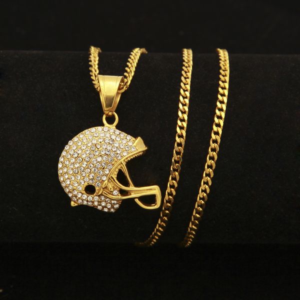 new fashion stainless steel gold plated bling diamond motorcycle helmet pendant mens necklace hip hop raper jewelry gifts for men for sale, Silver
new fashion stainless steel gold plated bling diamond motorcycle helmet pendant mens necklace hip hop raper jewelry gifts for men for sale, Silver