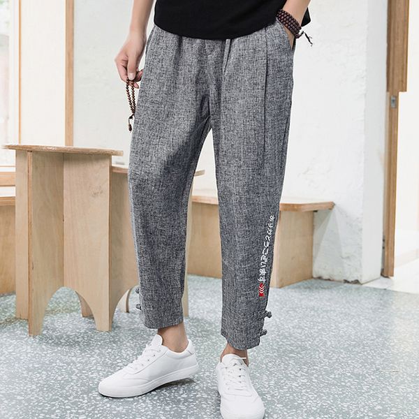 men casual loose solid drawstring ankle-length pants trousers drawstrings pants ins super fire nine points men's, Black
men casual loose solid drawstring ankle-length pants trousers drawstrings pants ins super fire nine points men's, Black