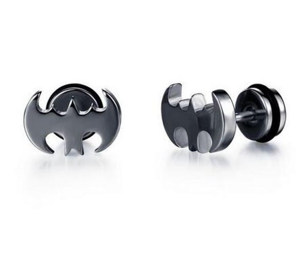 trendy new style black/gold color stud earrings for men punk rock bat earrings 316l stainless steel jewelry fashion men bijoux, Golden;silver
trendy new style black/gold color stud earrings for men punk rock bat earrings 316l stainless steel jewelry fashion men bijoux, Golden;silver