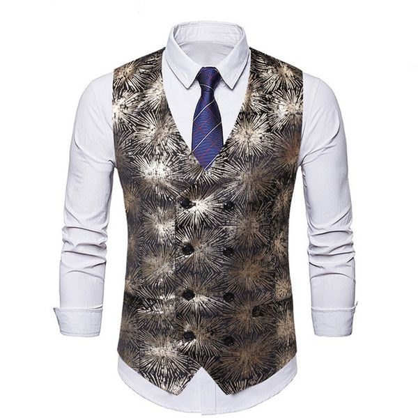 fashion double breasted vest men chaleco hombre 2020 shiny gold bronzing print vest waistcoat men party wedding tuxedo vests 3xl, Black;white
fashion double breasted vest men chaleco hombre 2020 shiny gold bronzing print vest waistcoat men party wedding tuxedo vests 3xl, Black;white