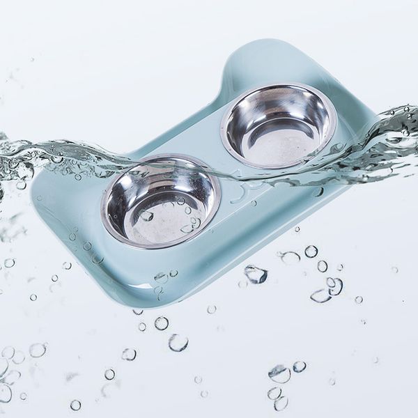 safe durable double stainless steel dog cat bowls with non-spill & non-skid design for pet and water elevated feeder
safe durable double stainless steel dog cat bowls with non-spill & non-skid design for pet and water elevated feeder