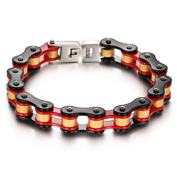 trend of men titanium steel bicycle chain bracelet chain stainless steel jewelry, Black 
trend of men titanium steel bicycle chain bracelet chain stainless steel jewelry, Black