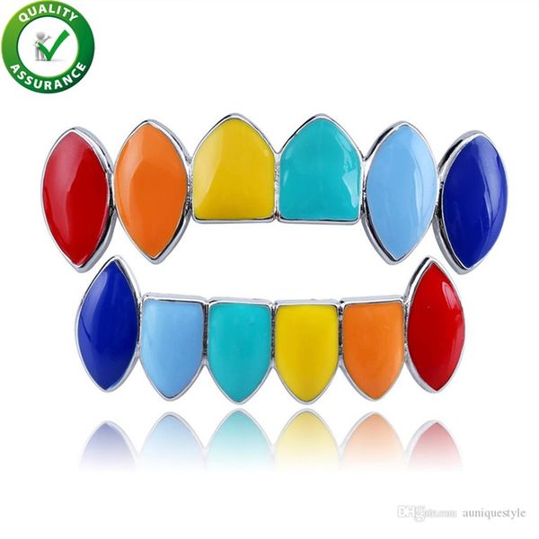 hip hop jewelry gold grillz teeth & bottom colorful mens grills dental halloween vampire teeth cap rainbow punk mouth cosplay fashion, Black
hip hop jewelry gold grillz teeth & bottom colorful mens grills dental halloween vampire teeth cap rainbow punk mouth cosplay fashion, Black