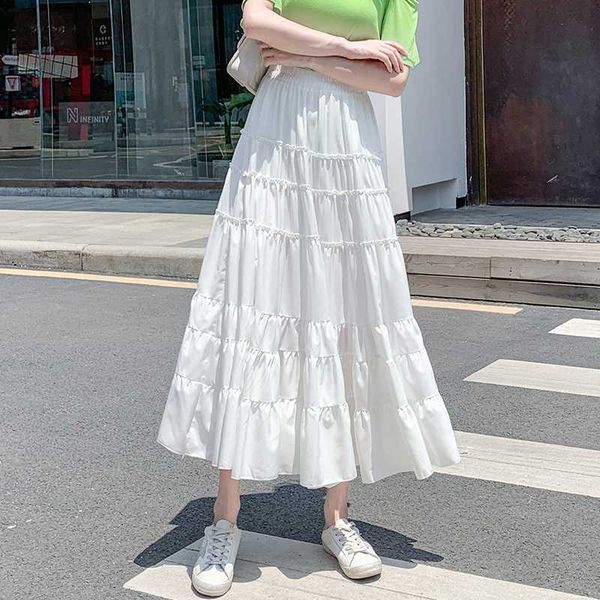 2020 summer chiffon a-line skirt women lolita style elastic waist mid-calf skirts female loose patchwork pleated umbrella skirt, Black
2020 summer chiffon a-line skirt women lolita style elastic waist mid-calf skirts female loose patchwork pleated umbrella skirt, Black