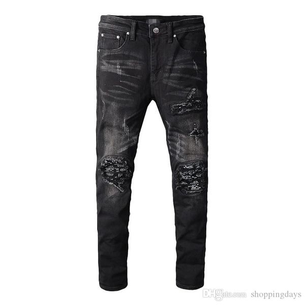 brand ami mens designer jeans clothing biker pants off panther black soldier men slim denim straight hole hip hop jeans, Blue
brand ami mens designer jeans clothing biker pants off panther black soldier men slim denim straight hole hip hop jeans, Blue
