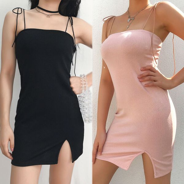 new style women's dresses sleeveless bandage bodycon party club short mini solid split bandage summer backless dress 2019, Black;gray
new style women's dresses sleeveless bandage bodycon party club short mini solid split bandage summer backless dress 2019, Black;gray