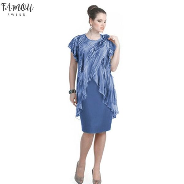 bigsweety summer elegant dress women's clothing knee-length fake two-piece dress chiffon ruffles fashion women's dress plus size, Black;gray
bigsweety summer elegant dress women's clothing knee-length fake two-piece dress chiffon ruffles fashion women's dress plus size, Black;gray