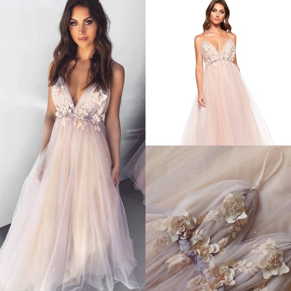 hand made flowers a line prom dresses spaghetti backless tulle party gowns sweep train special occasion dresses, Black
hand made flowers a line prom dresses spaghetti backless tulle party gowns sweep train special occasion dresses, Black