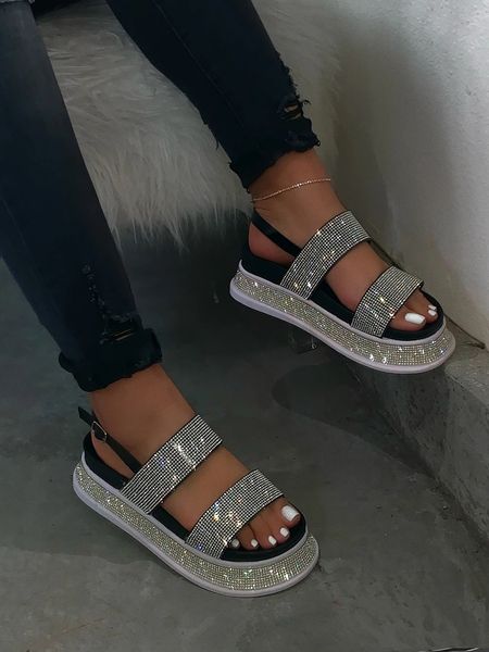 2020 summer beach bling crystal rome ladies sandals rhinestone platform mixed color cutouts wedges women sandals shoes woman t200327, Black
2020 summer beach bling crystal rome ladies sandals rhinestone platform mixed color cutouts wedges women sandals shoes woman t200327, Black