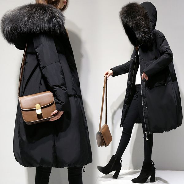 plus sizem- 6xl 2019 winter women loose thick warm jacket female faux fur collar hooded down cotton coat parkas outwear, Black
plus sizem- 6xl 2019 winter women loose thick warm jacket female faux fur collar hooded down cotton coat parkas outwear, Black