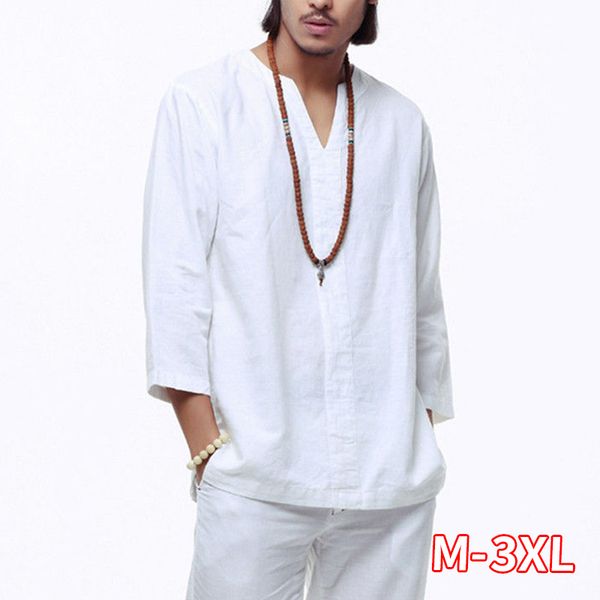 chinese style linen shirt plus size 4xl 5xl men casual breathable white soft three quarter shirt camisa masculina, White;black
chinese style linen shirt plus size 4xl 5xl men casual breathable white soft three quarter shirt camisa masculina, White;black