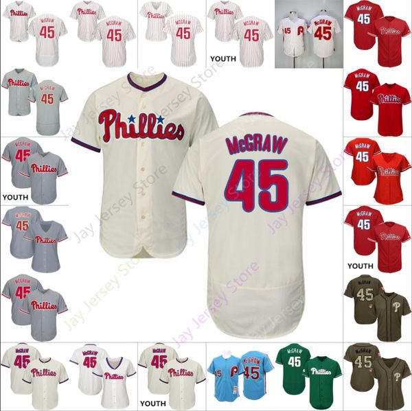 Custom Philadelphia 45 Tug McGraw Jersey Phillies Jerseys Cool Base Flexbase Home Away All Stitched White Black Red Grey Men Women Youth Kid
Custom Philadelphia 45 Tug McGraw Jersey Phillies Jerseys Cool Base Flexbase Home Away All Stitched White Black Red Grey Men Women Youth Kid