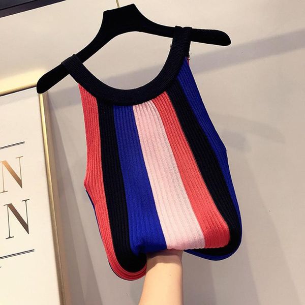 2020 fashion new women's summer casual sleeveless vest basic o-neck patchwork striped slim high quality, White
2020 fashion new women's summer casual sleeveless vest basic o-neck patchwork striped slim high quality, White