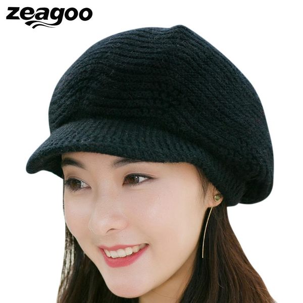 women winter warm solid weave knitted hat beret cap with visor new women warm winter braided knit brim visor hat beret beanie, Blue;gray
women winter warm solid weave knitted hat beret cap with visor new women warm winter braided knit brim visor hat beret beanie, Blue;gray