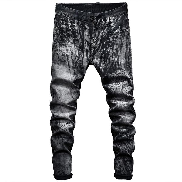 2020 men's locomotive jeans slim locomotive jeans men's fashion designer hip hop men's jeans heavy metal tiger head painting, Blue
2020 men's locomotive jeans slim locomotive jeans men's fashion designer hip hop men's jeans heavy metal tiger head painting, Blue