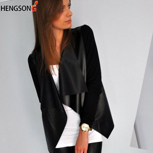 faux leather patchwork cardigan coats spring fashion long sleeve women cardigan coats casual female leather coat black
faux leather patchwork cardigan coats spring fashion long sleeve women cardigan coats casual female leather coat black