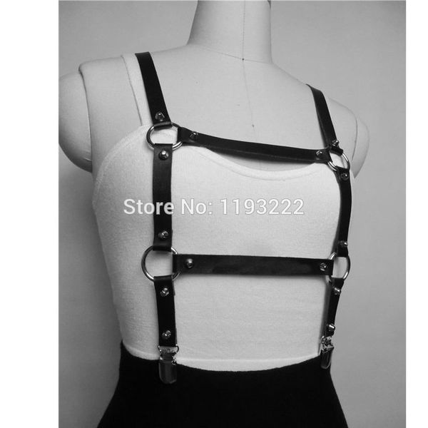 basic style handmade women men leather harness body cage chest bra bust bondage sculpting belt garter strap, Black;white
basic style handmade women men leather harness body cage chest bra bust bondage sculpting belt garter strap, Black;white