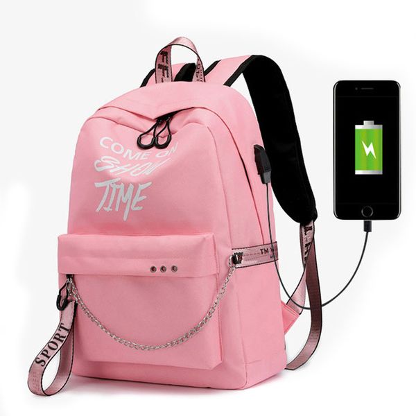 new luminous usb charge women backpack fashion letters print school bag teenager girls ribbons travel backpack mochila sac a dos
new luminous usb charge women backpack fashion letters print school bag teenager girls ribbons travel backpack mochila sac a dos