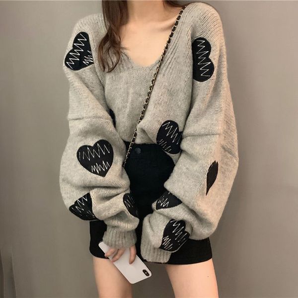 korean embroidered heart women sweater round neck long sleeve oversize pullovers female 2019 autumn fashion new, White;black
korean embroidered heart women sweater round neck long sleeve oversize pullovers female 2019 autumn fashion new, White;black