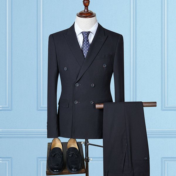 men's suits men gentleman slim double-breasted suit 3 piece blazer with trousers vest men's business casual formal business wear, White;black
men's suits men gentleman slim double-breasted suit 3 piece blazer with trousers vest men's business casual formal business wear, White;black