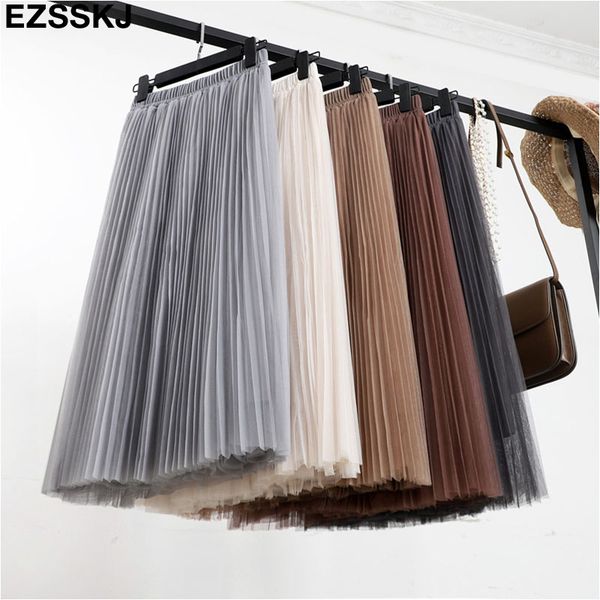long tulle skirt women 2019 spring summer gradient korean elegant high waist a-line pleated school midi skirt female four layer, Black
long tulle skirt women 2019 spring summer gradient korean elegant high waist a-line pleated school midi skirt female four layer, Black